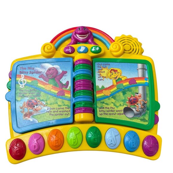 Mattel Barney Musical Nursery Rhymes Piano Book Electronic Interactive Toy 2001 - Picture 4 of 5